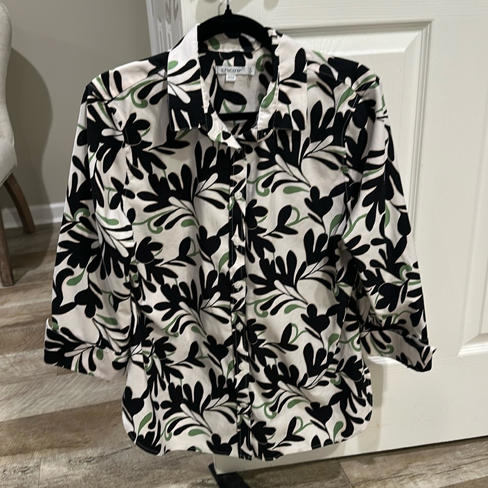 Chico’s print blouse